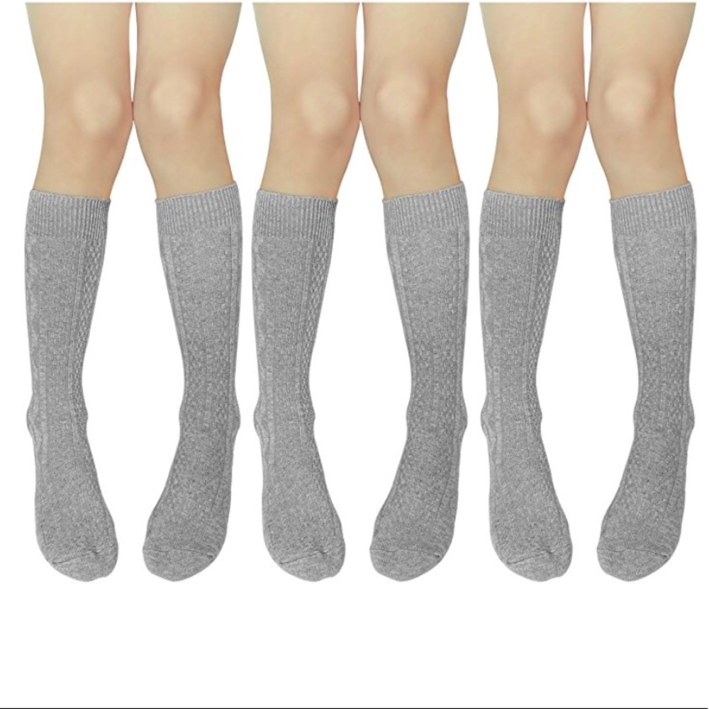 Grey knee high socks